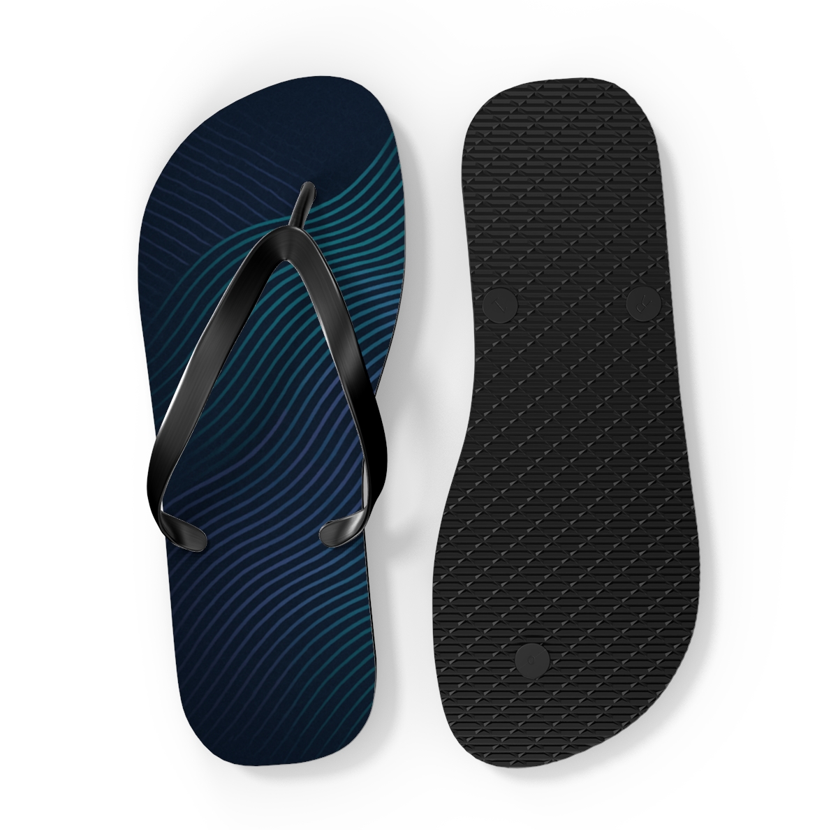 Moire Orbit Interference Weave custom flip flops