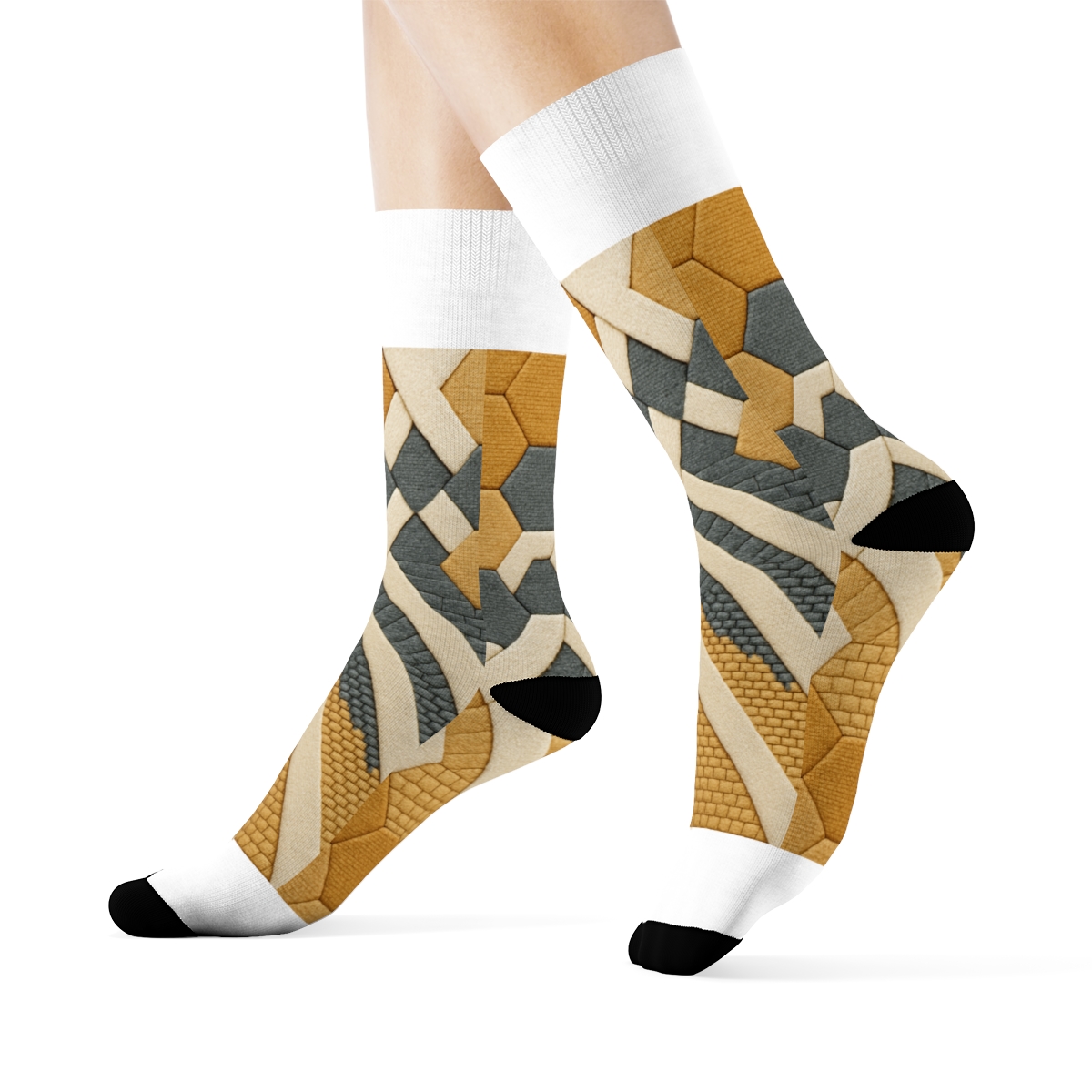 Cascade Hex Pattern Crew Socks