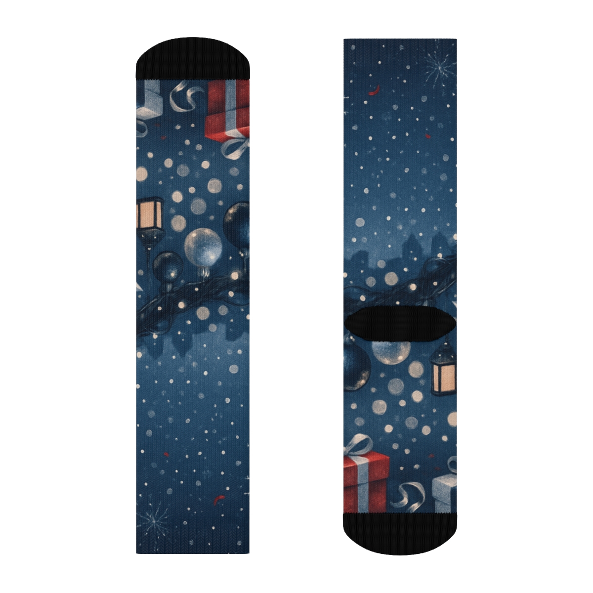 Twilight Garland Celebration unique printed sockscustom socks