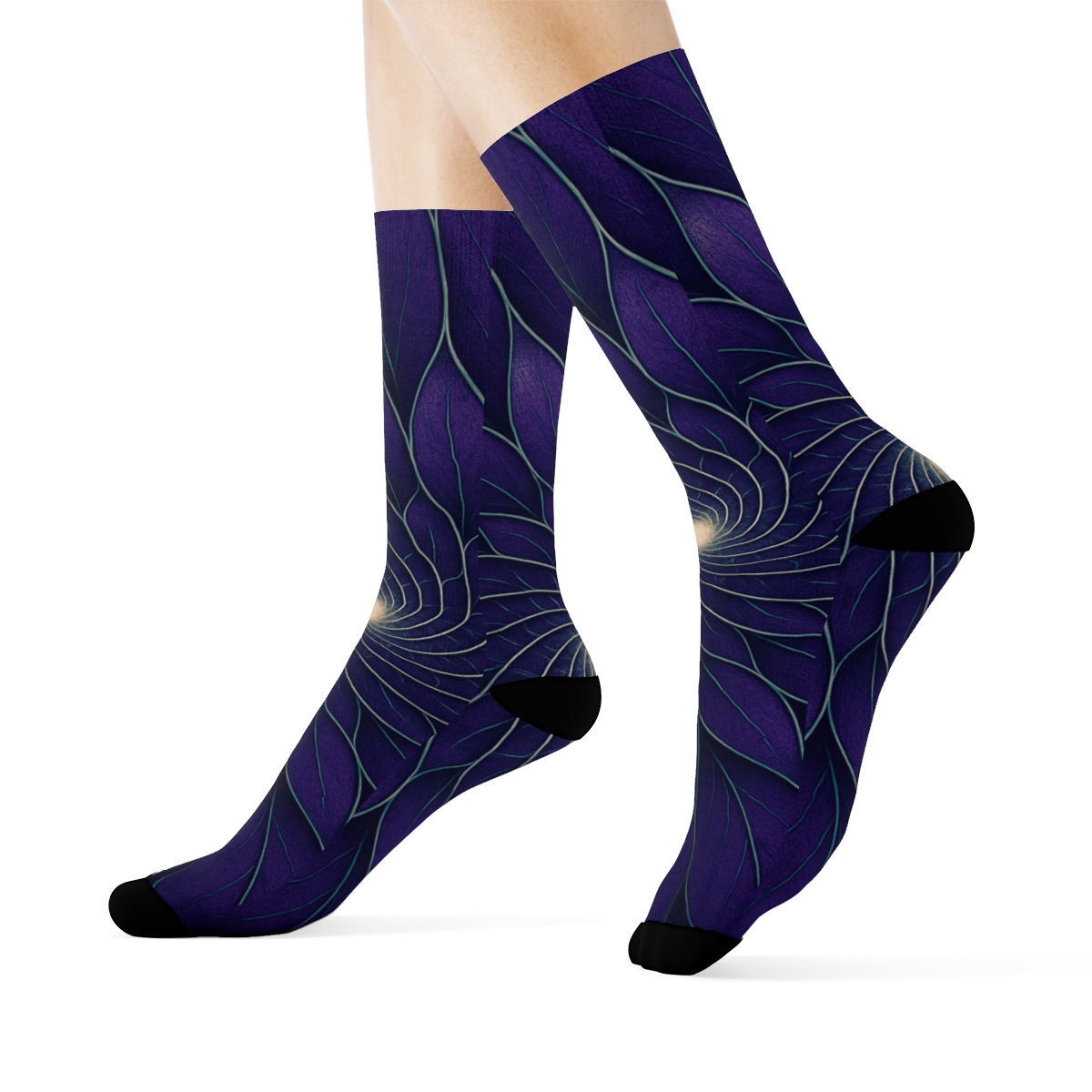 Camellia Vortex Tessellation trendy colorful socks