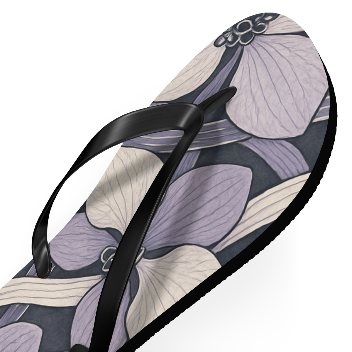 Orchid Ribbon Lattice trendy printed flip flops
