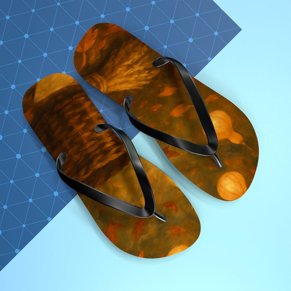 Autumn Lantern Harvest Drift stylish summer flip flops