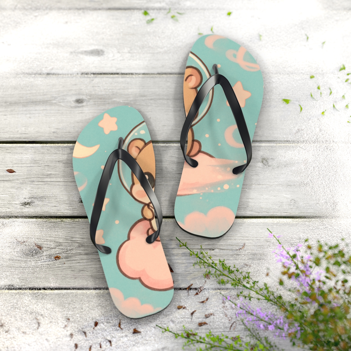 Cozy Comet Hamster Mail stylish summer flip flops
