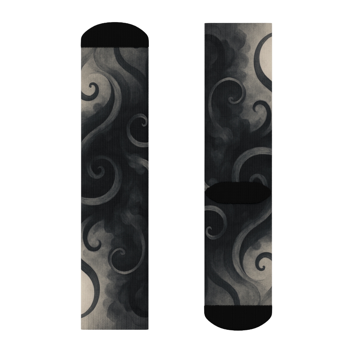 Octopus Ink Veil Calligraphy unique printed socks