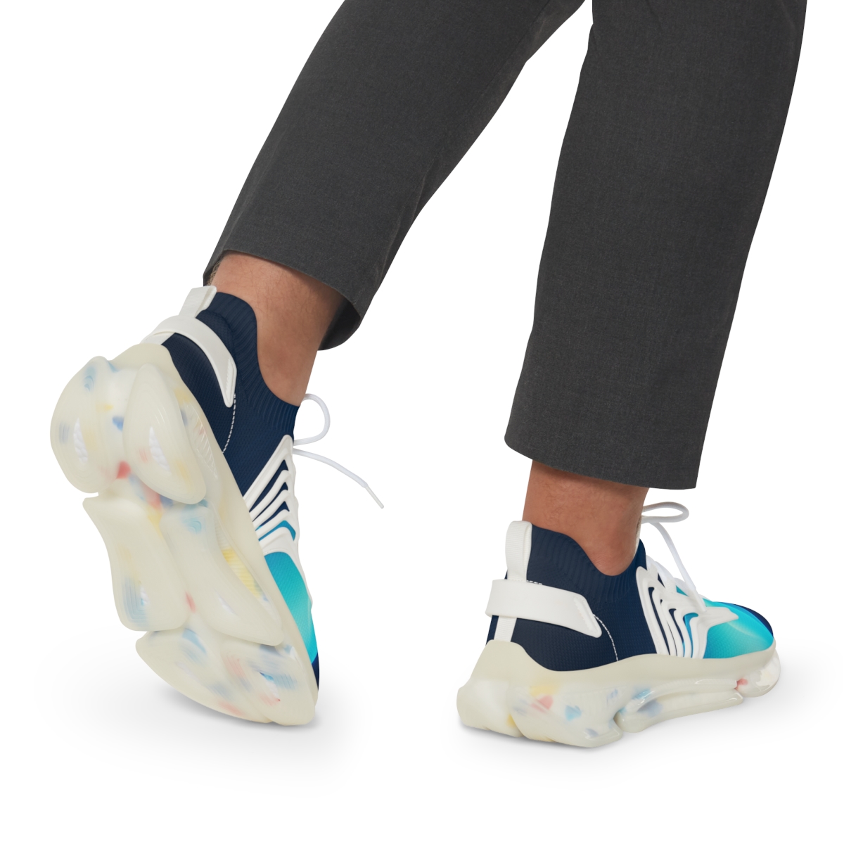 Fractal Pulse Of The Electric Manta unique printed sneakers