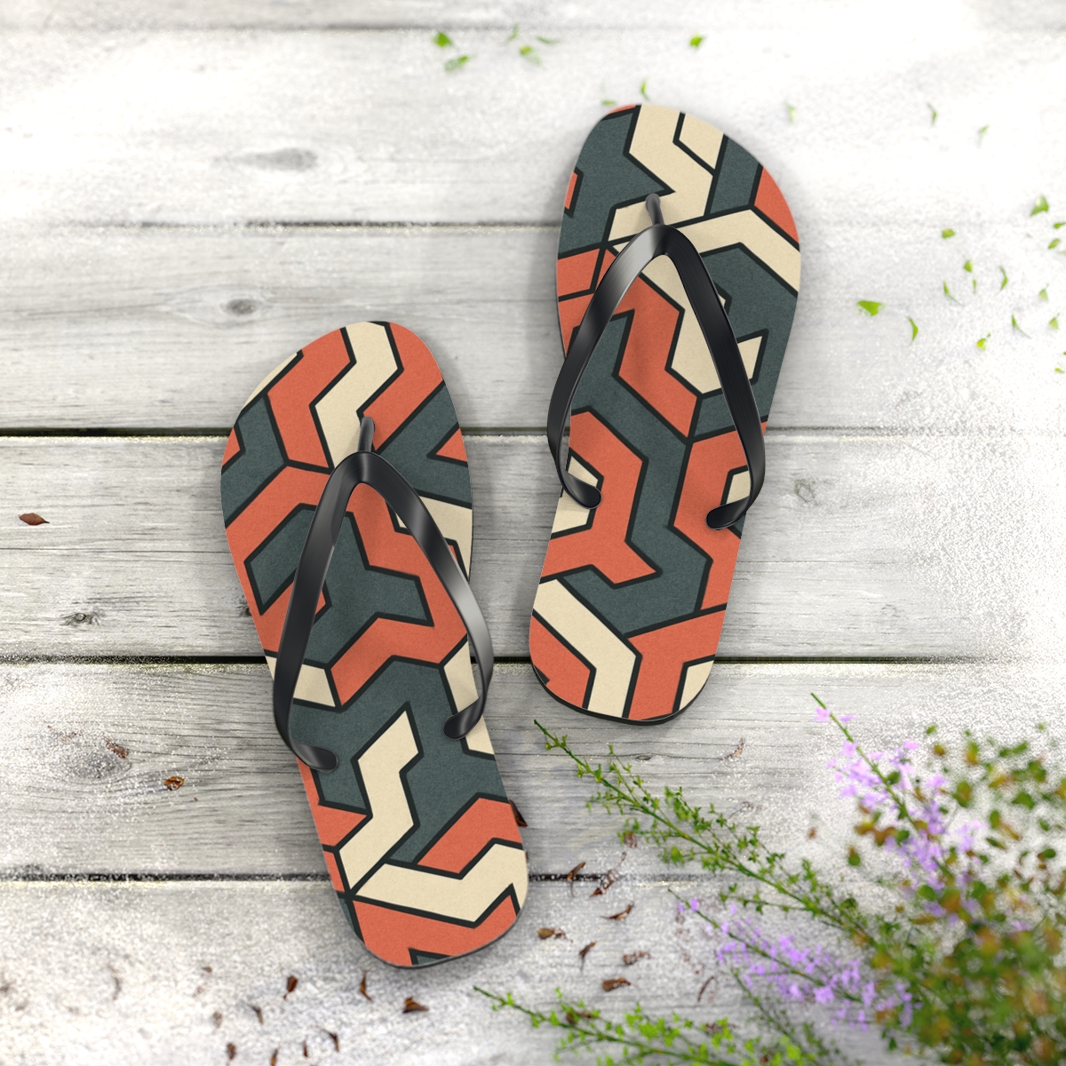 Kinetic Hex Step Cascade custom flip flops