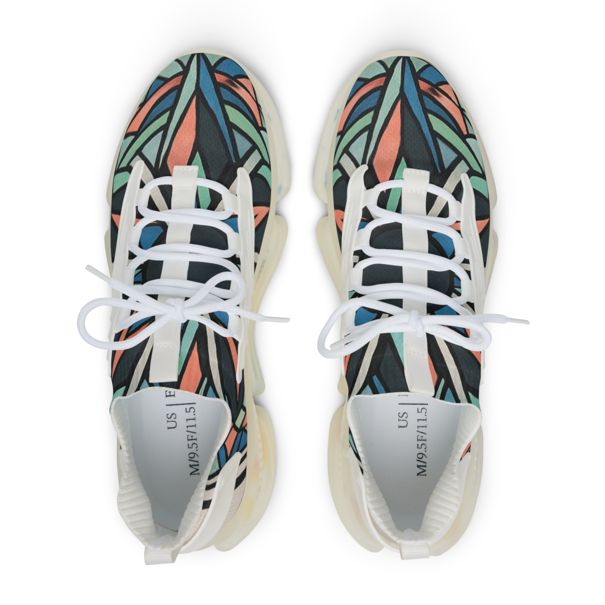 Prismatic Spoke Spiral Medallion personalized athletic sneakers
