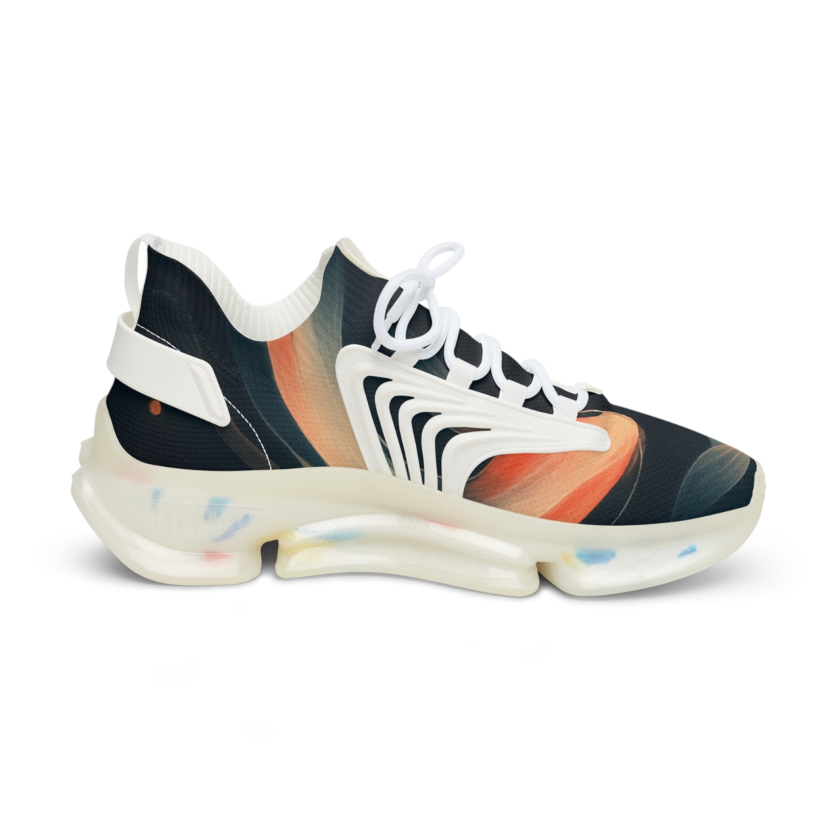 Koi Comet Ribbon Drift unique printed sneakers