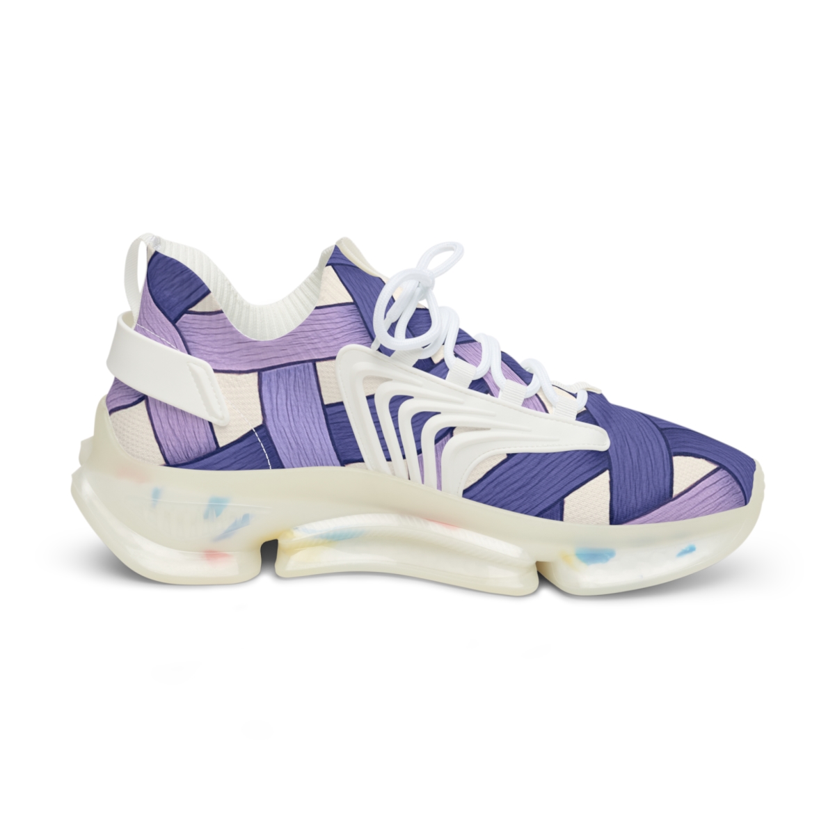 Orchid Ribbon Lattice comfortable running sneakers