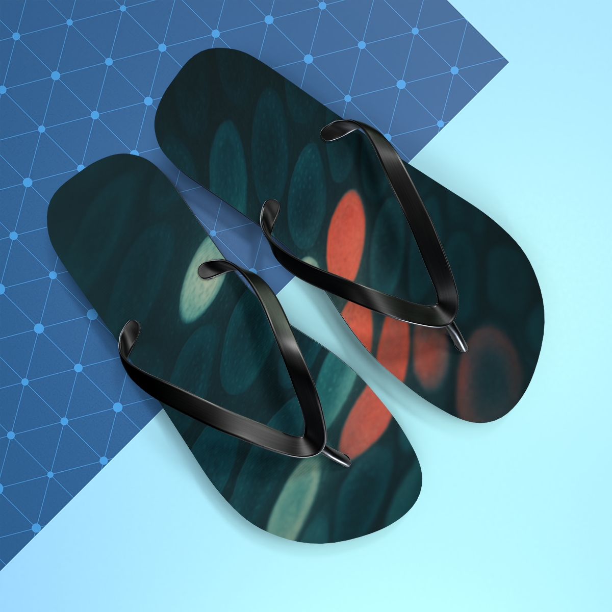 Chromatophore Drift Veil personalized beach flip flops