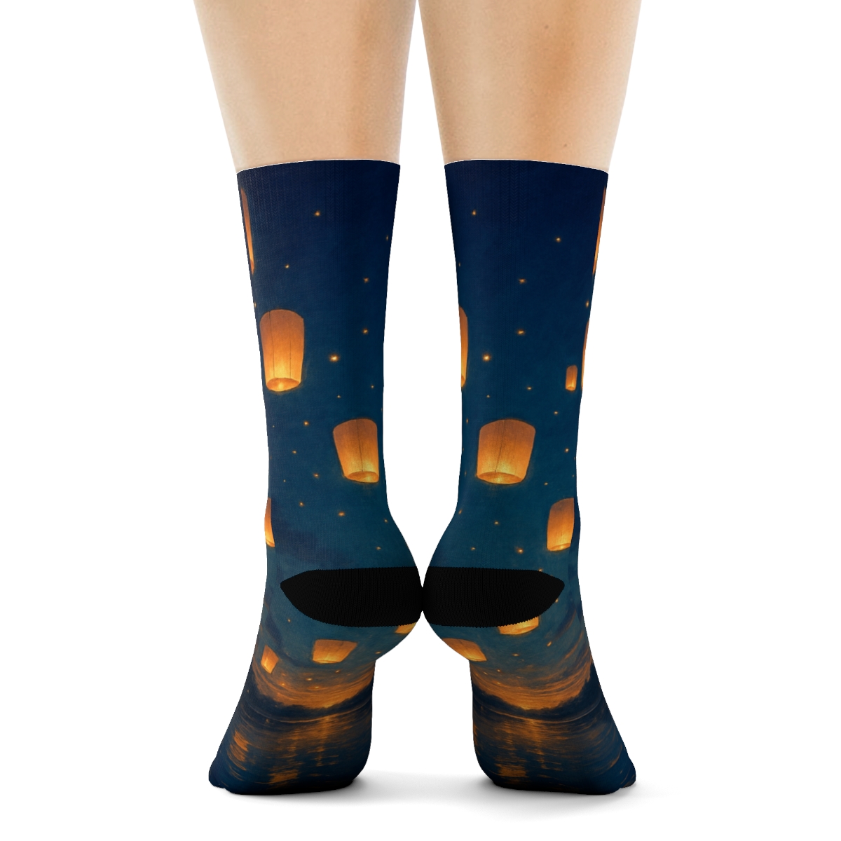 Midsummer Lantern Drift custom socks