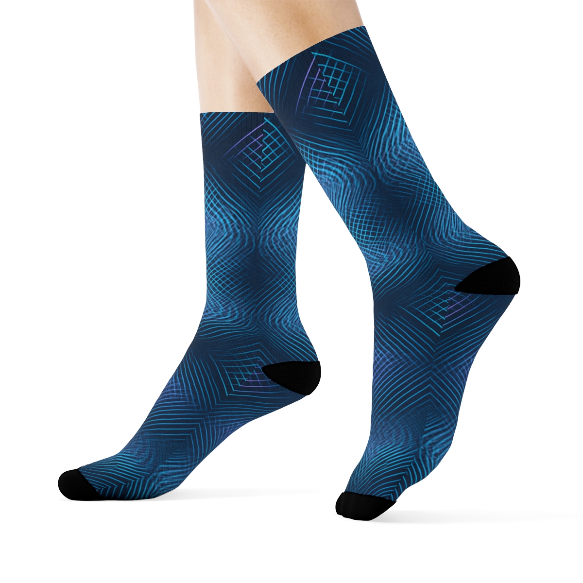 Moire Lattice Flux Weave sports performance socks