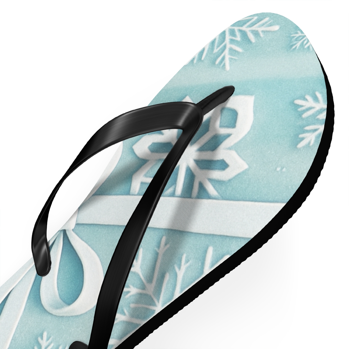 Winter Giftwrap Aurora Lattice unique graphic flip flops