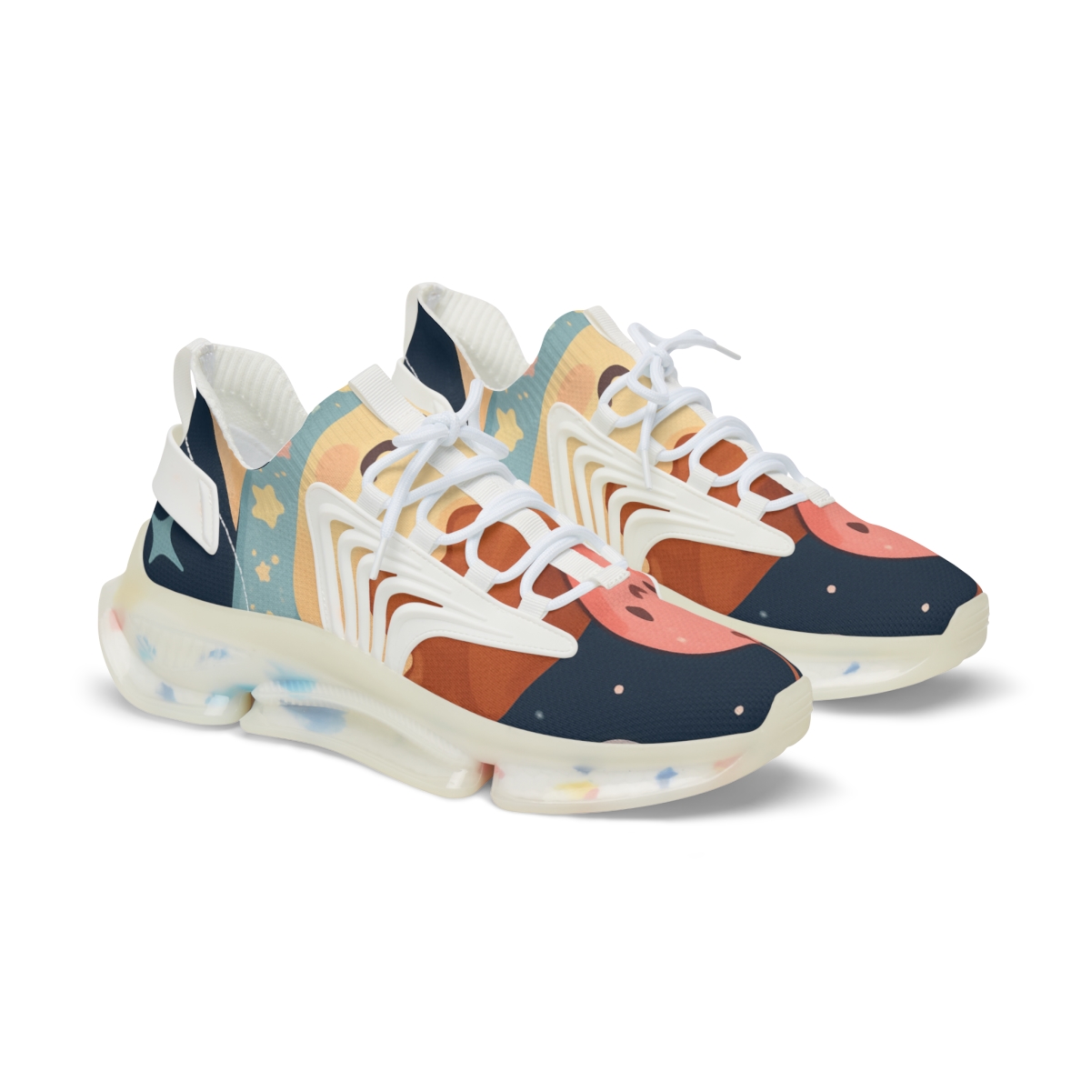 Sleepy Planet Pudding unique printed sneakers