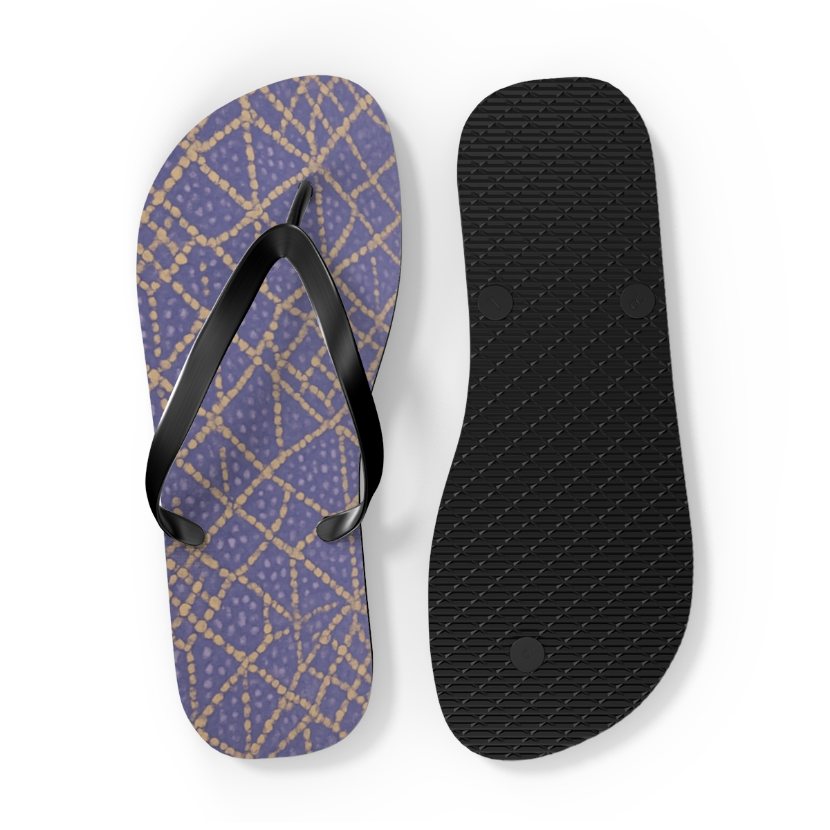 Lavender Lattice Breeze Flip Flops