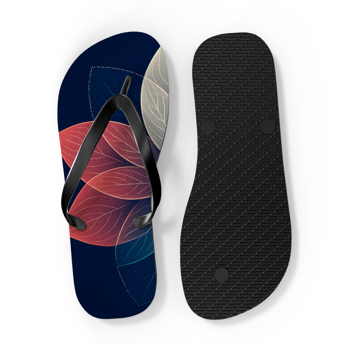 Petal Vein Parallax Loom personalized beach flip flops