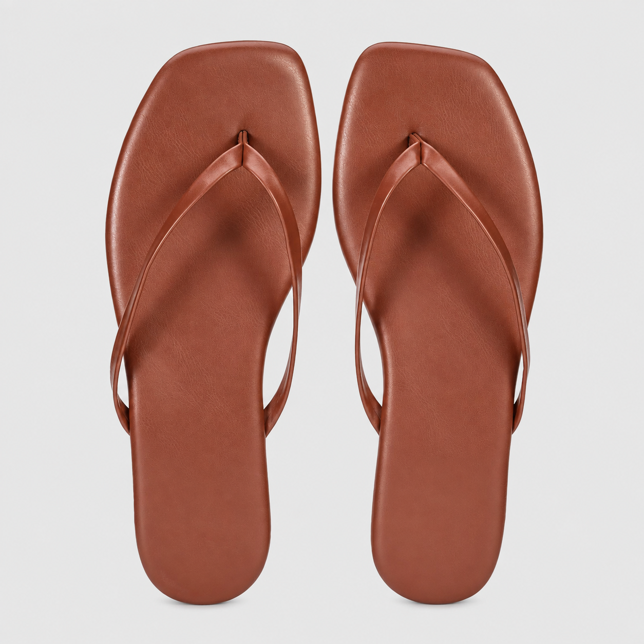 Memory Foam Vegan Leather Flip Flop Sandals For Women