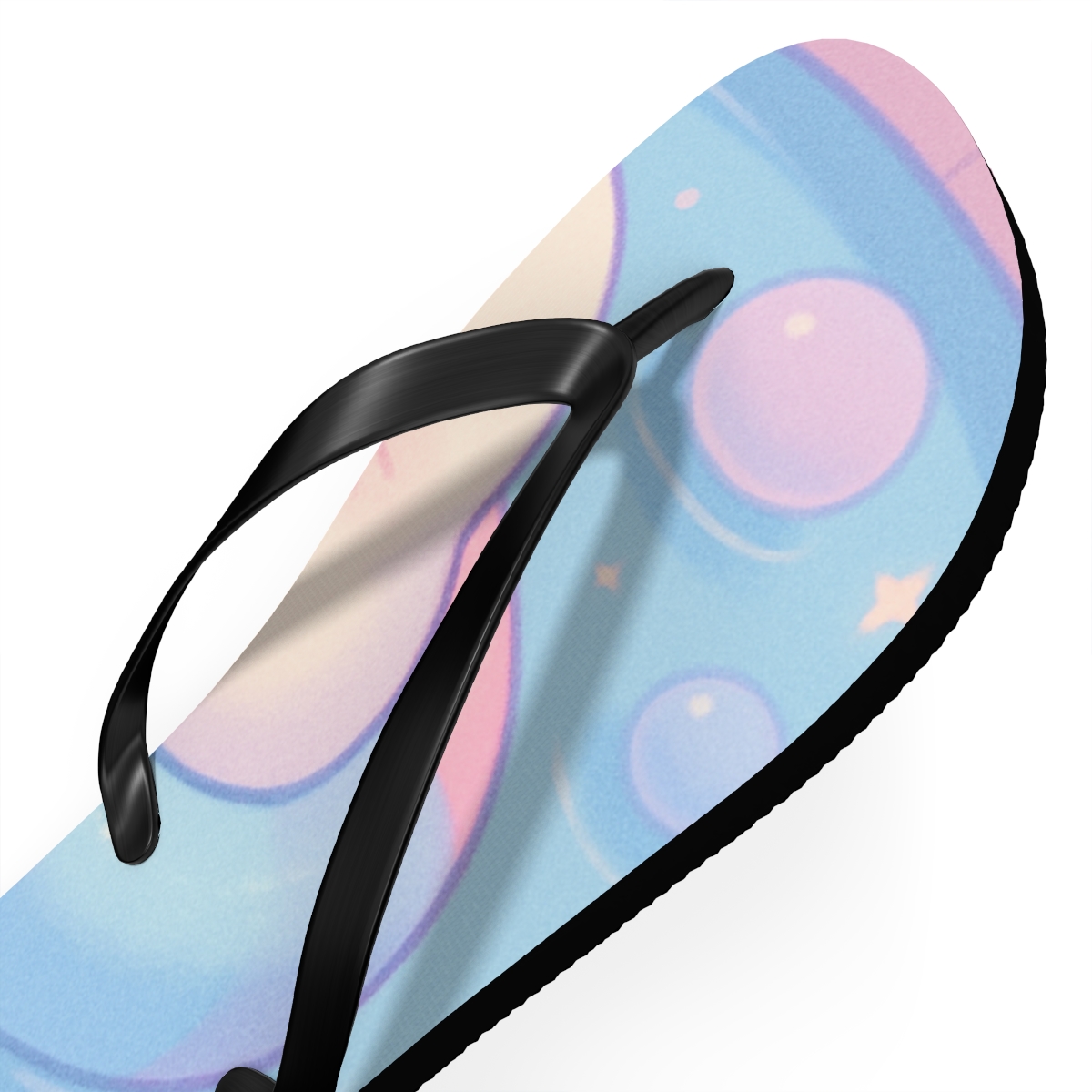 Cotton Candy Seal Float designer logo flip flops