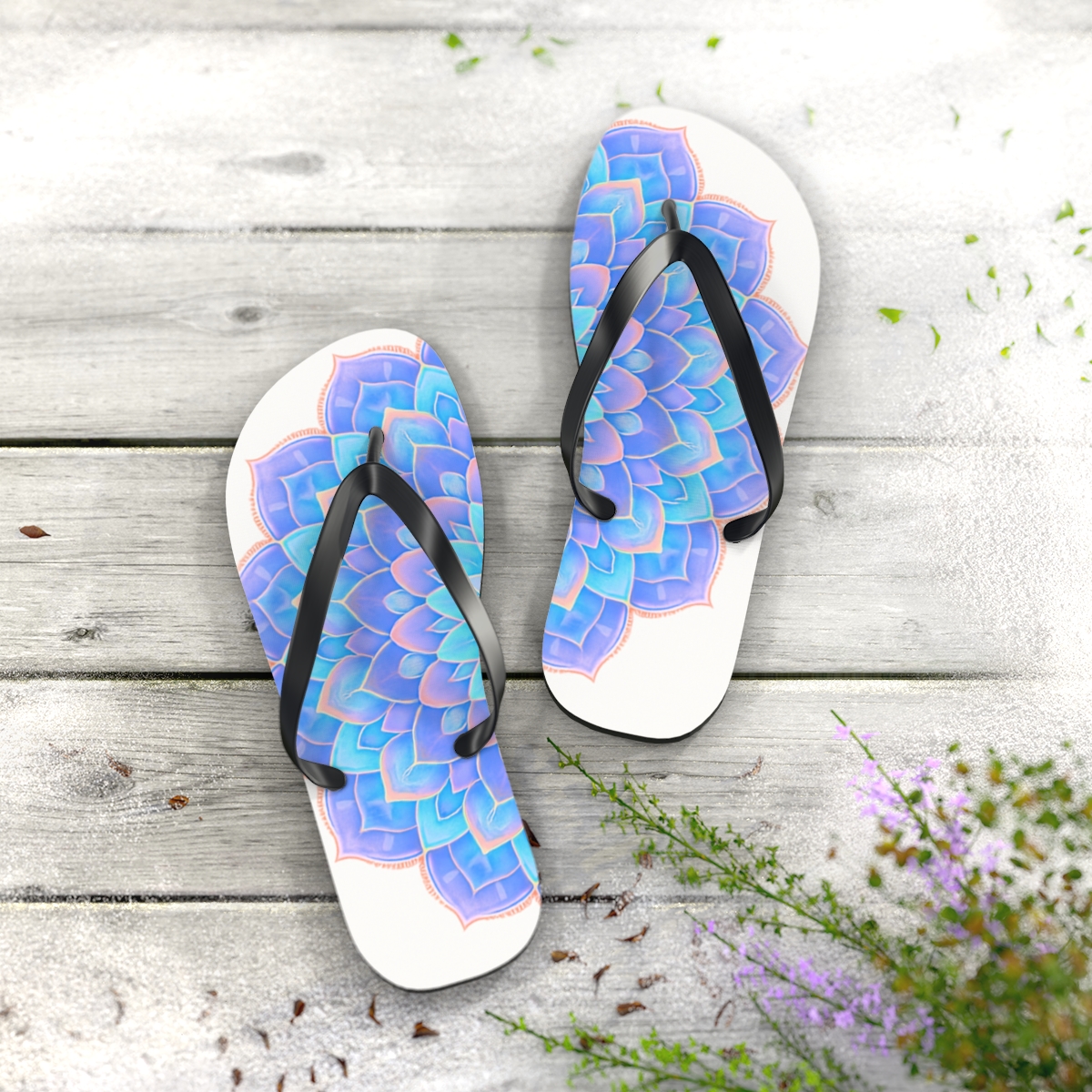 Aurora Prism Rosette stylish summer flip flops