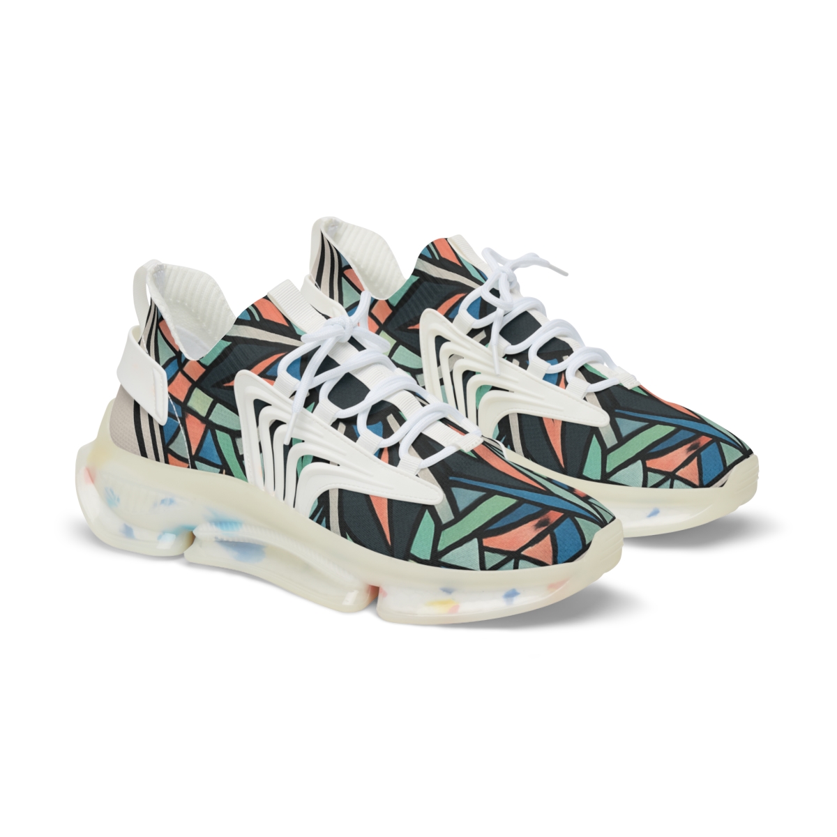 Prismatic Spoke Spiral Medallion personalized athletic sneakers