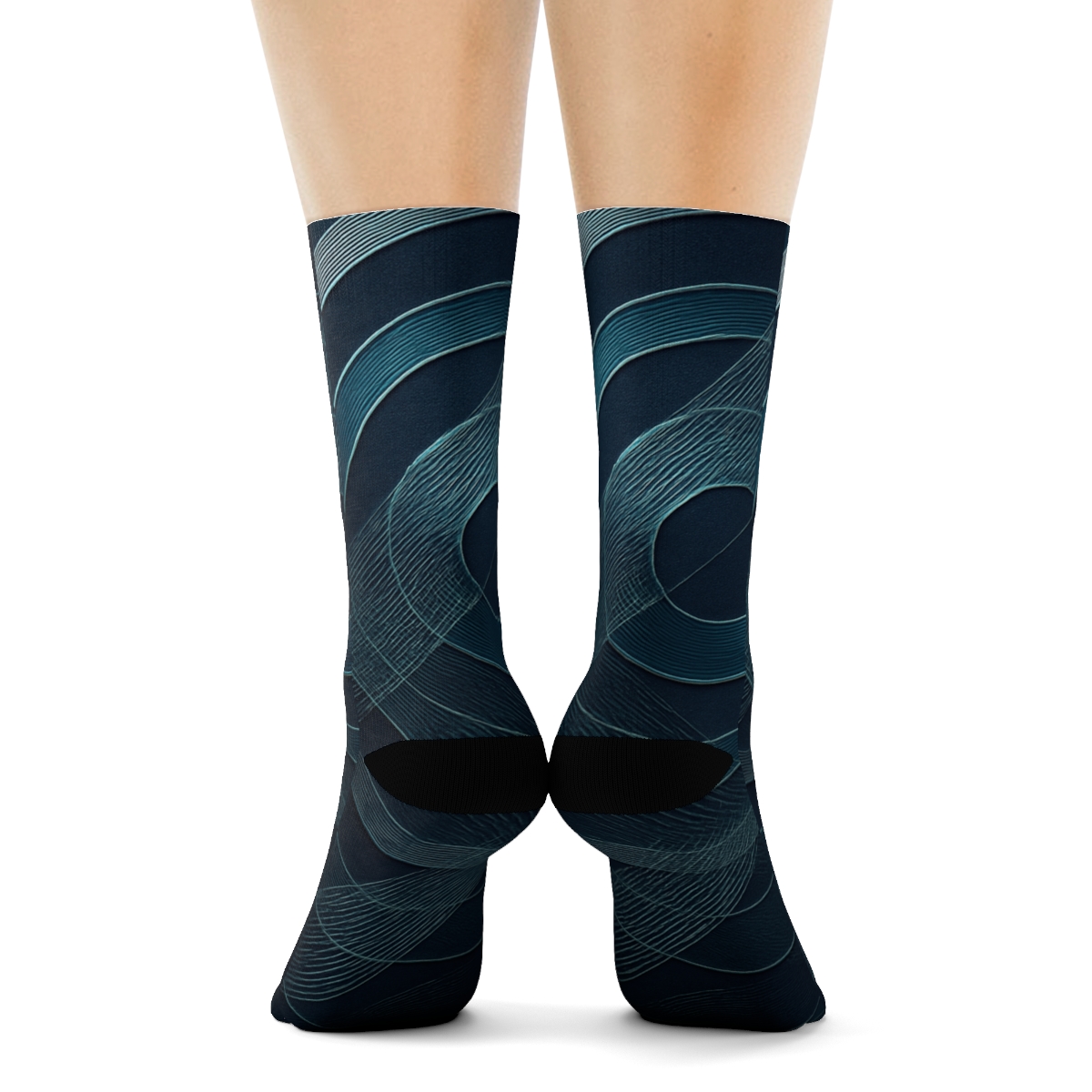 Moire Orbit Weave warm winter socks