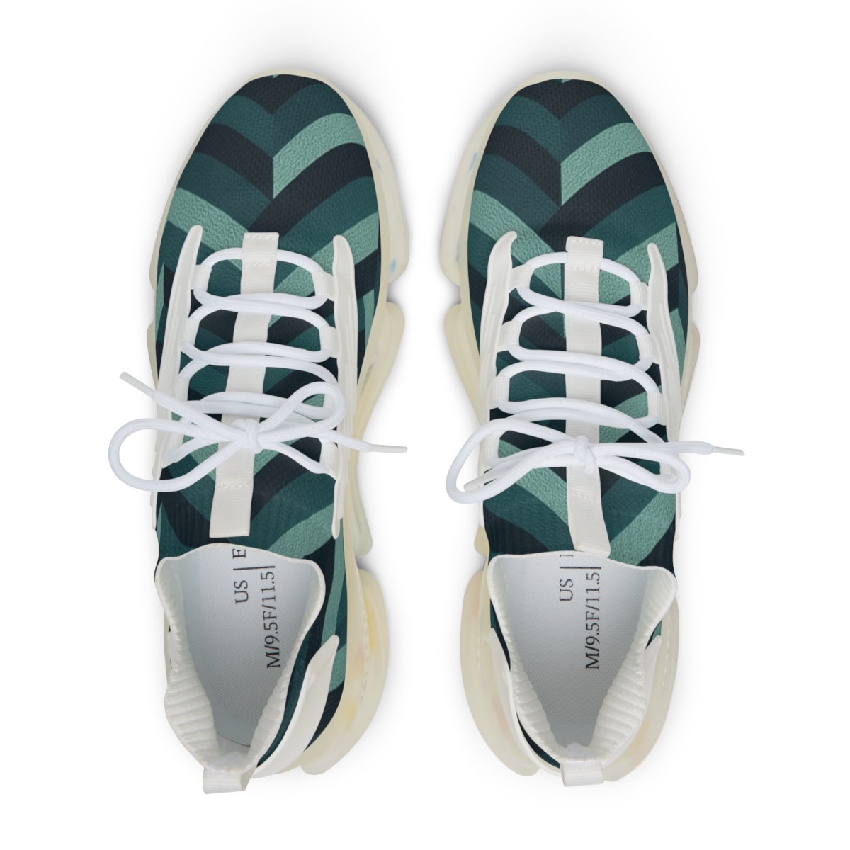 Moire Chevron Matrix personalized athletic sneakers