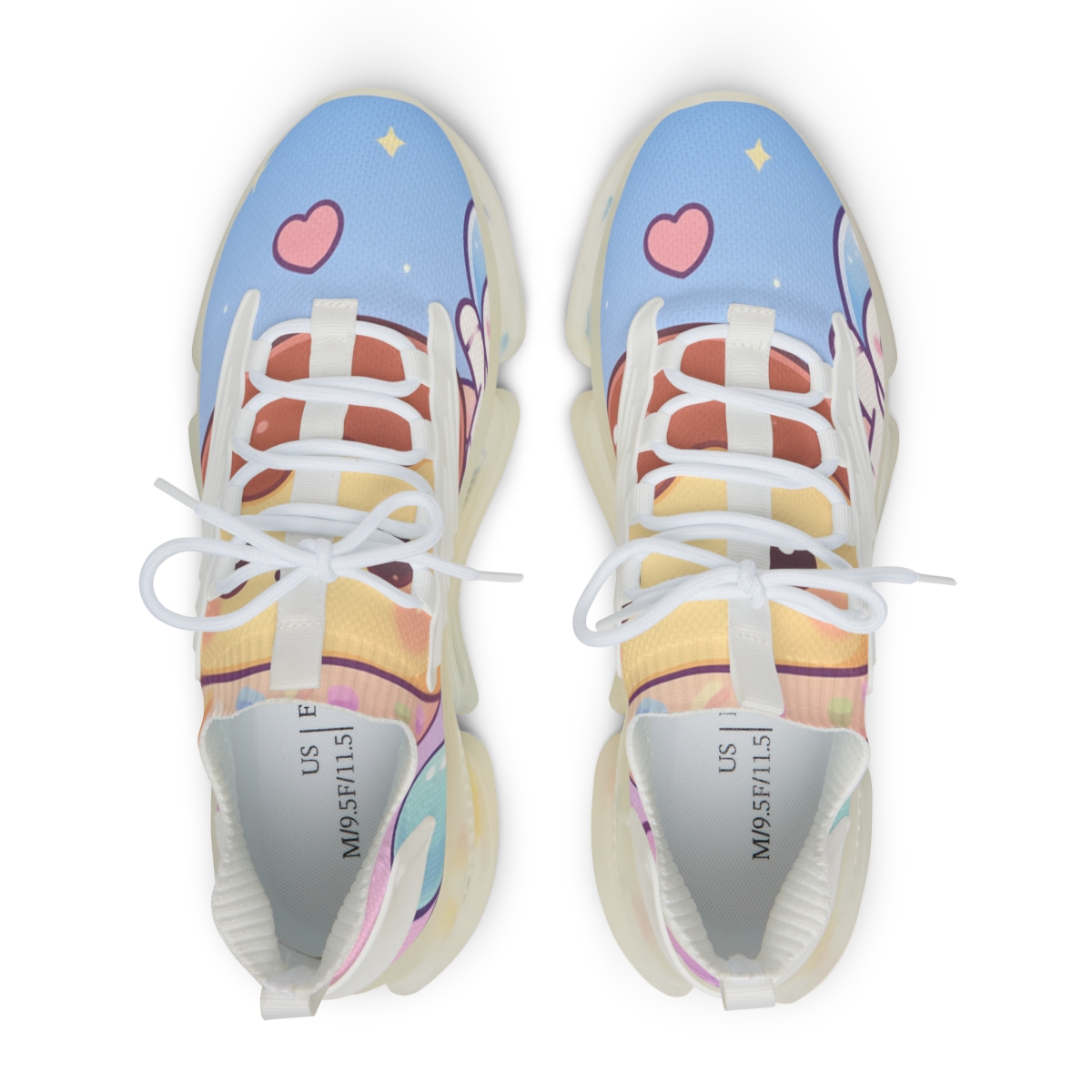 Pudding Planet Pals unique printed sneakers
