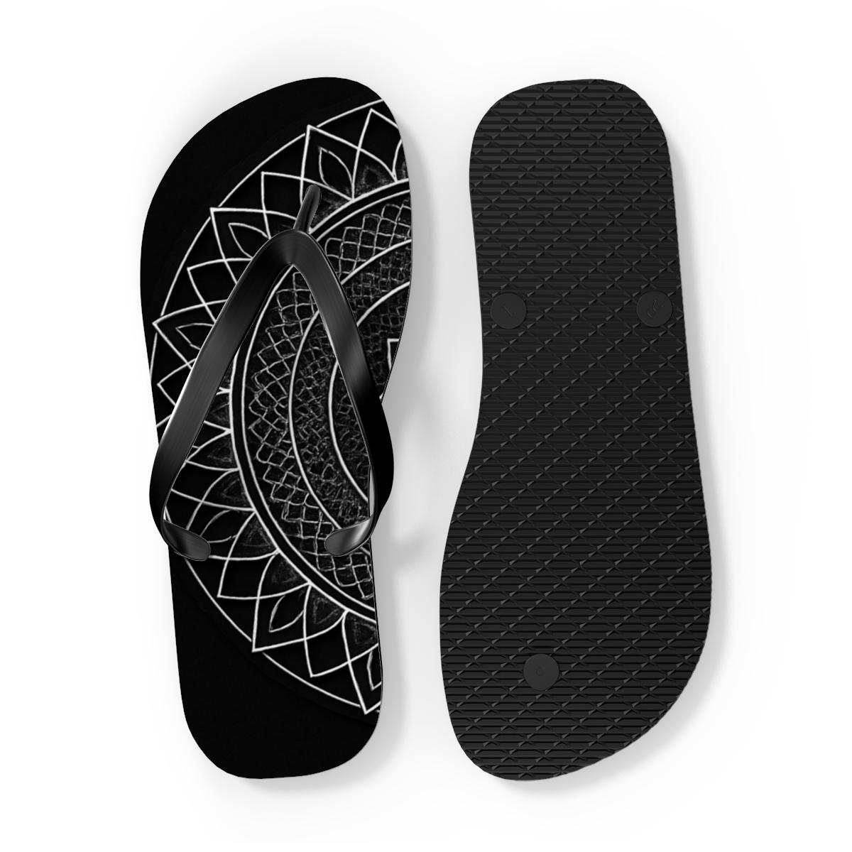 Obsidian Lattice Halo colorful rubber flip flops