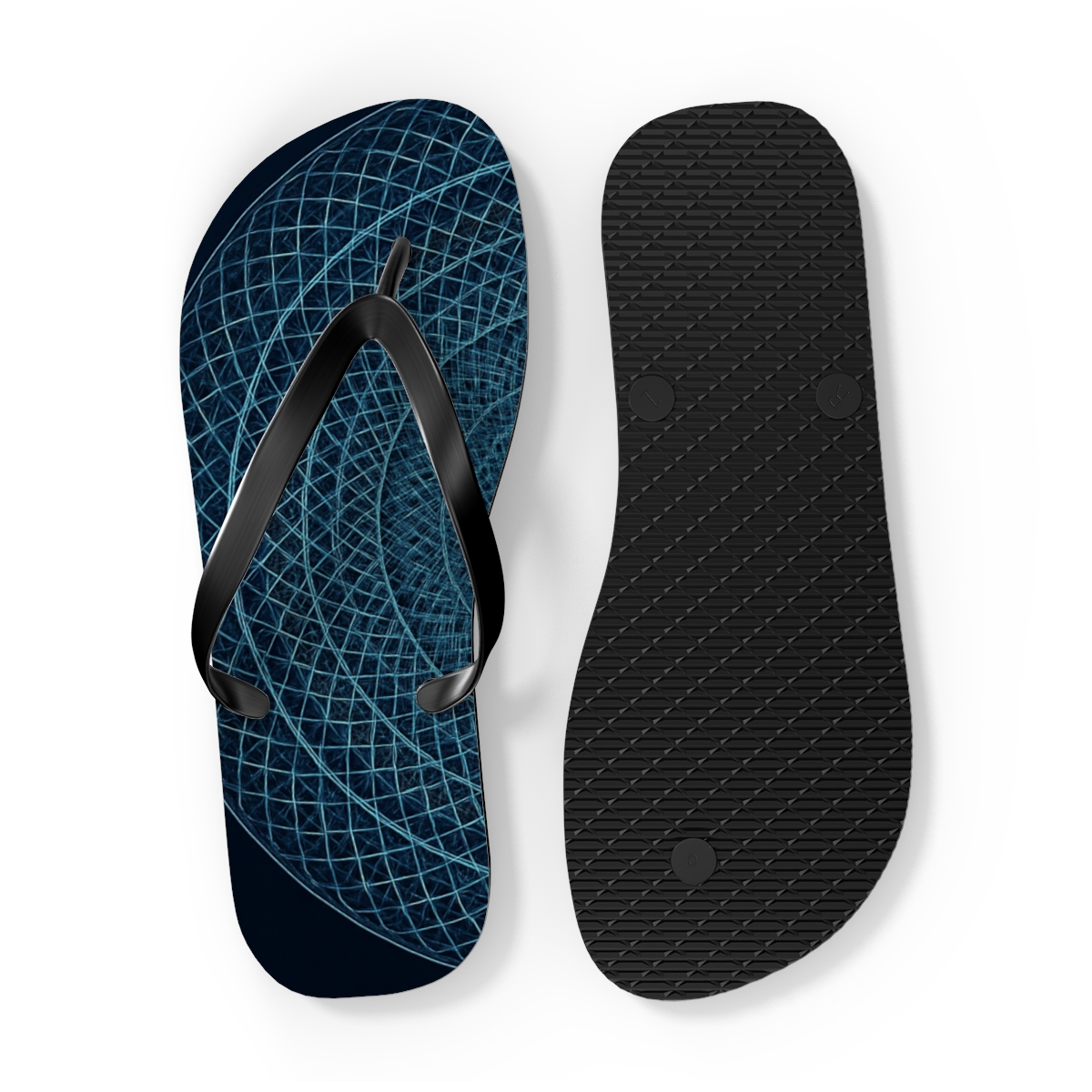 Prismatic Orbit Lattice soft sole flip flops