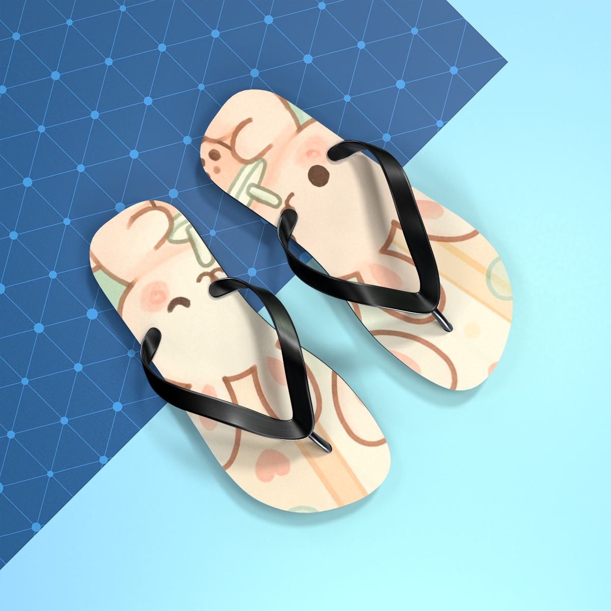 Pastel Bunny Bliss Flip Flops