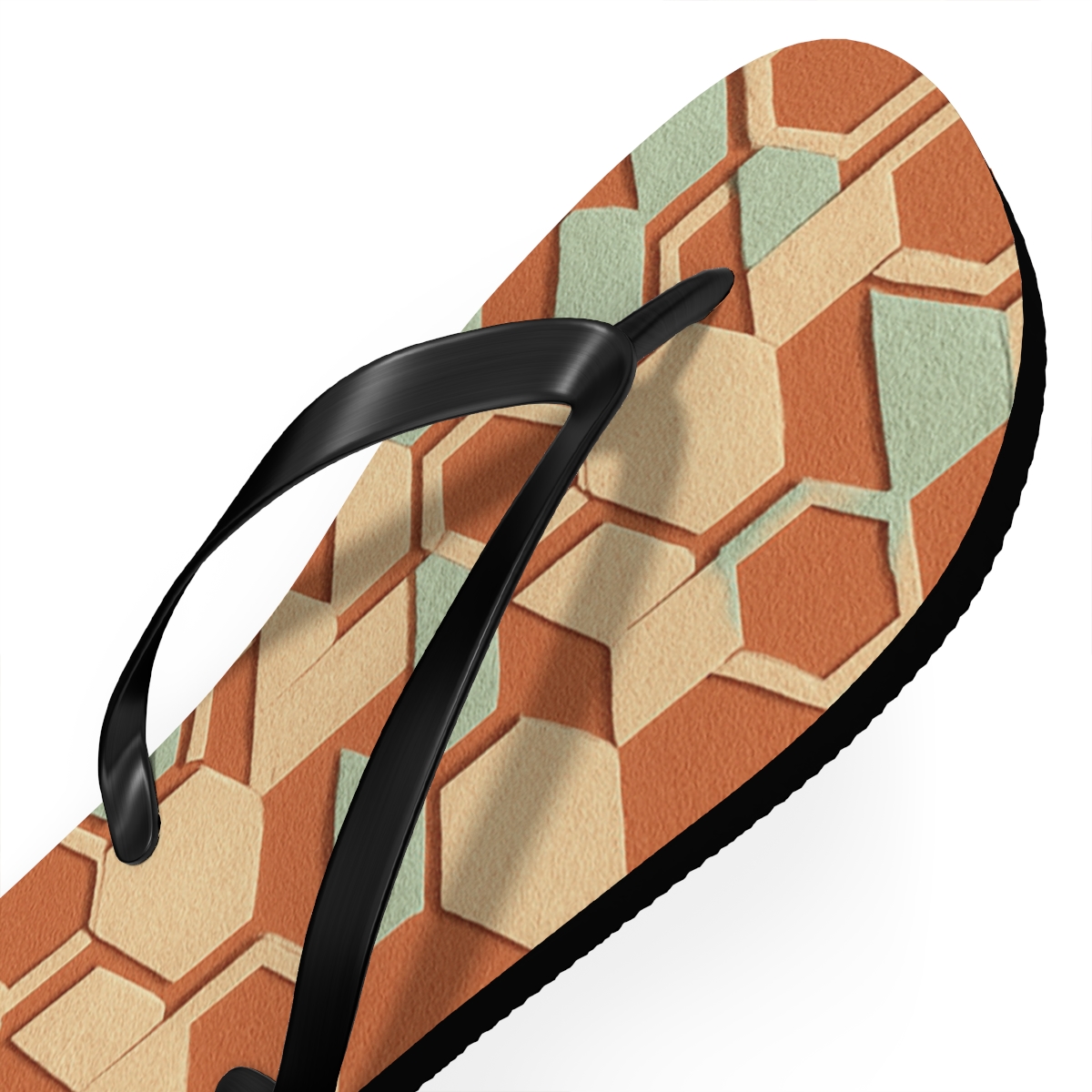Hex Weave Cascade trendy printed flip flops
