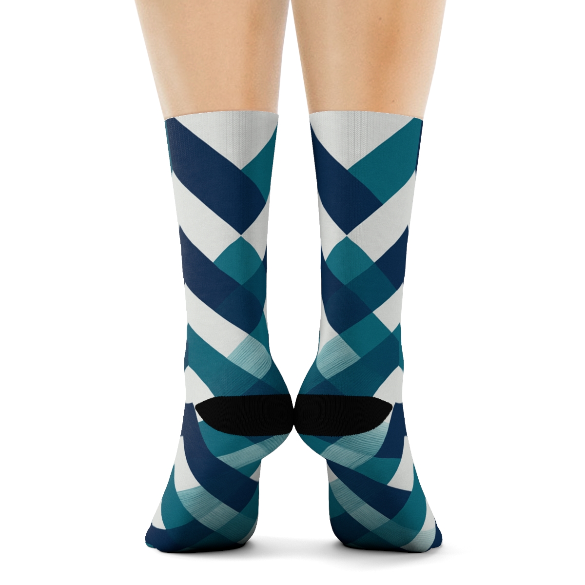 Interlaced Chevron Moire Bands custom socks