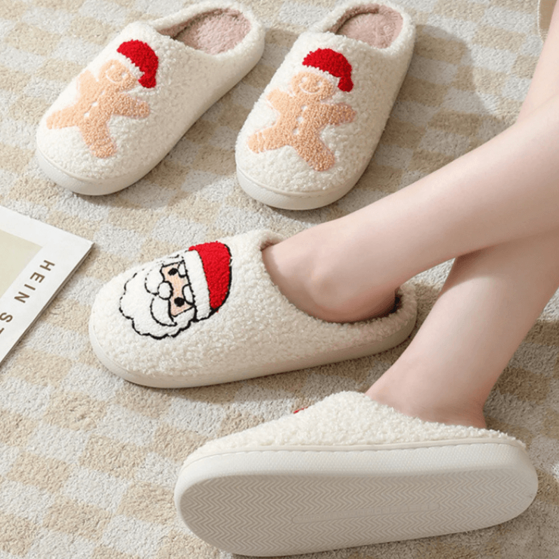 Festive Holiday Slide Slippers