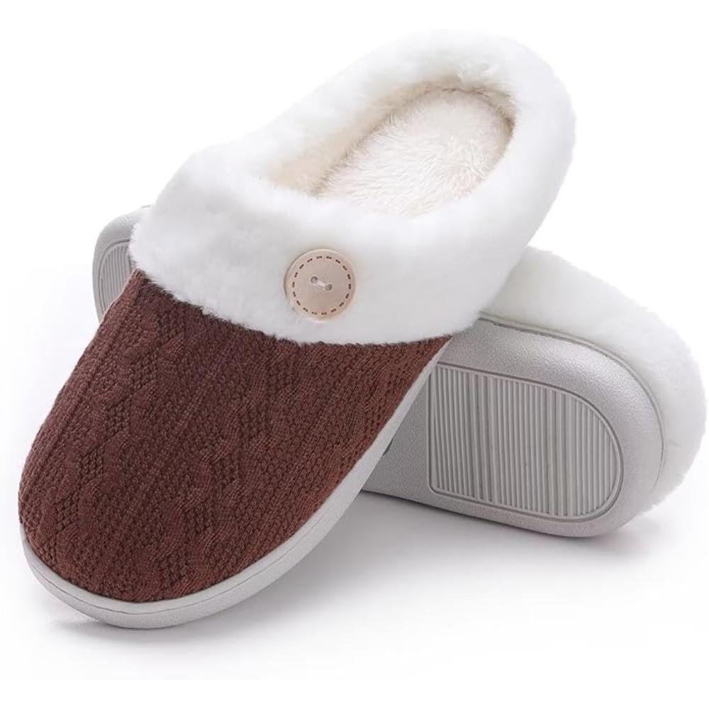 Warm Knit Slip Slippers