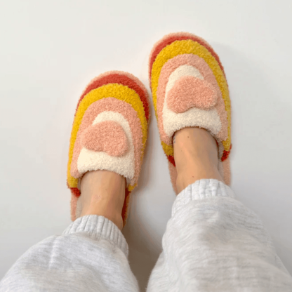 Rainbow Slippers With Non Slip Sole - Cloud Cushion Slides