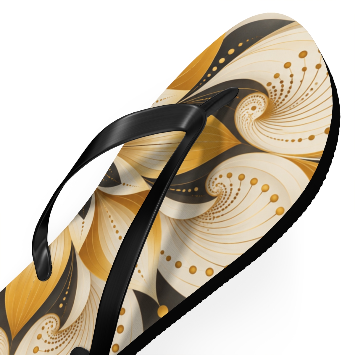 Saffron Corolla Pulse Matrix designer logo flip flops [AI-2e06fc13-b09d6ef195b4]