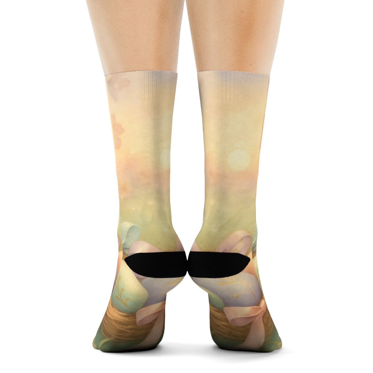 Easter Dawn Ribbon Garden trendy colorful socks