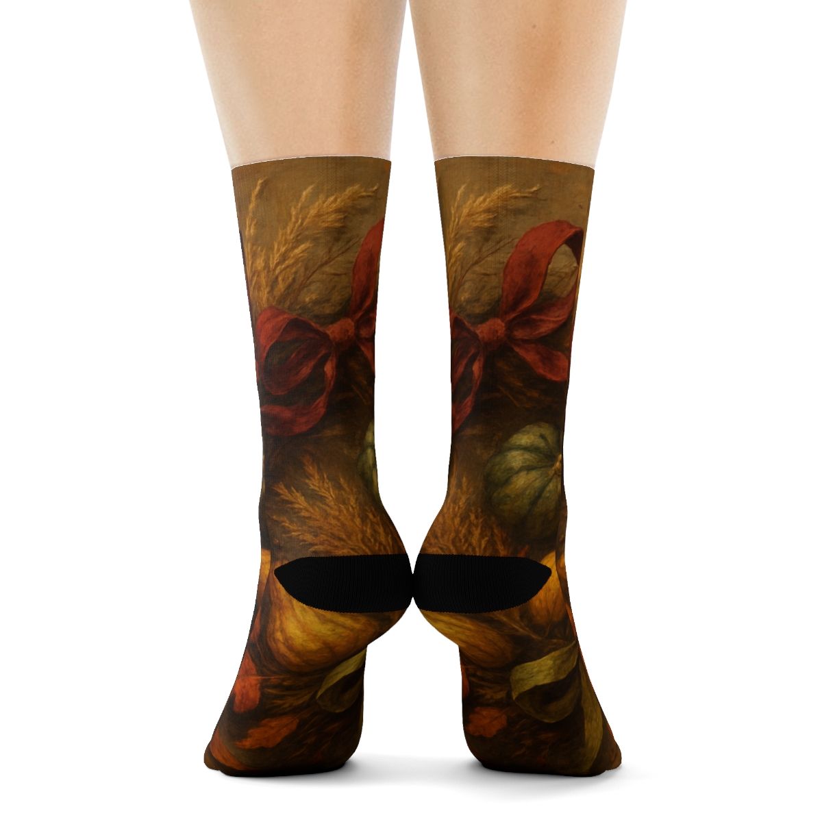 Autumn Harvest Ribbon comfortable cotton socks
