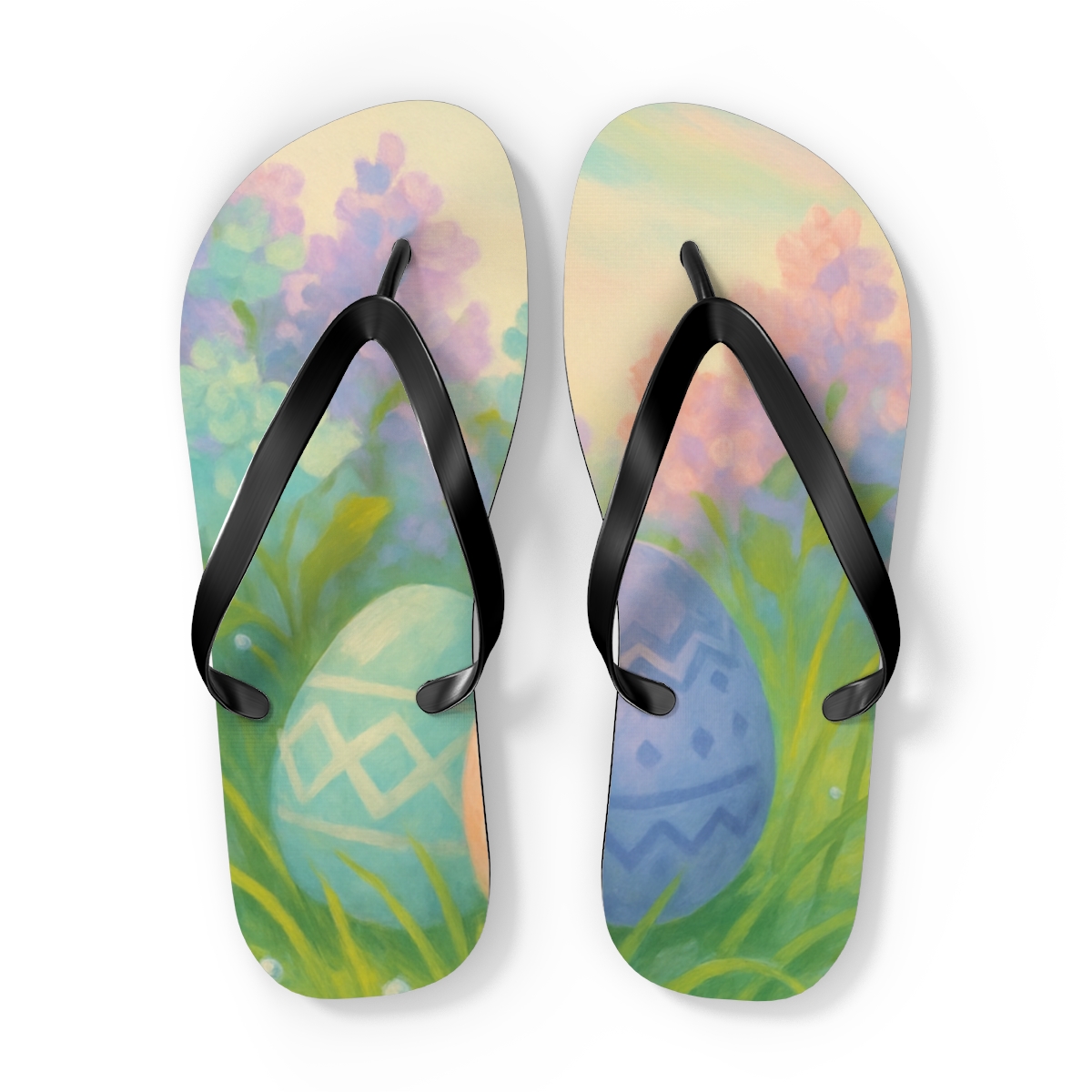 Spring Eggshell Aurora Garden soft sole flip flops