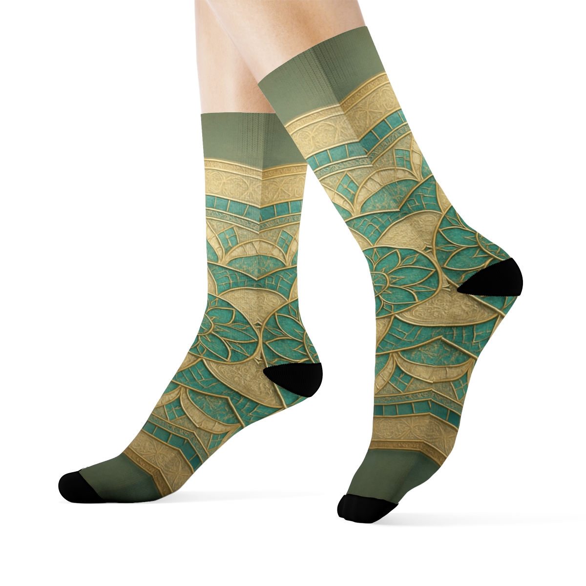 Prismatic Ringwork Cascade stylish patterned socks