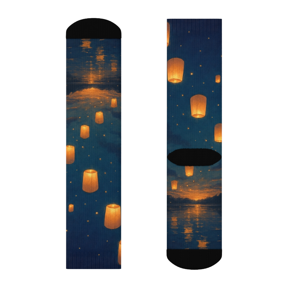 Midsummer Lantern Drift custom socks