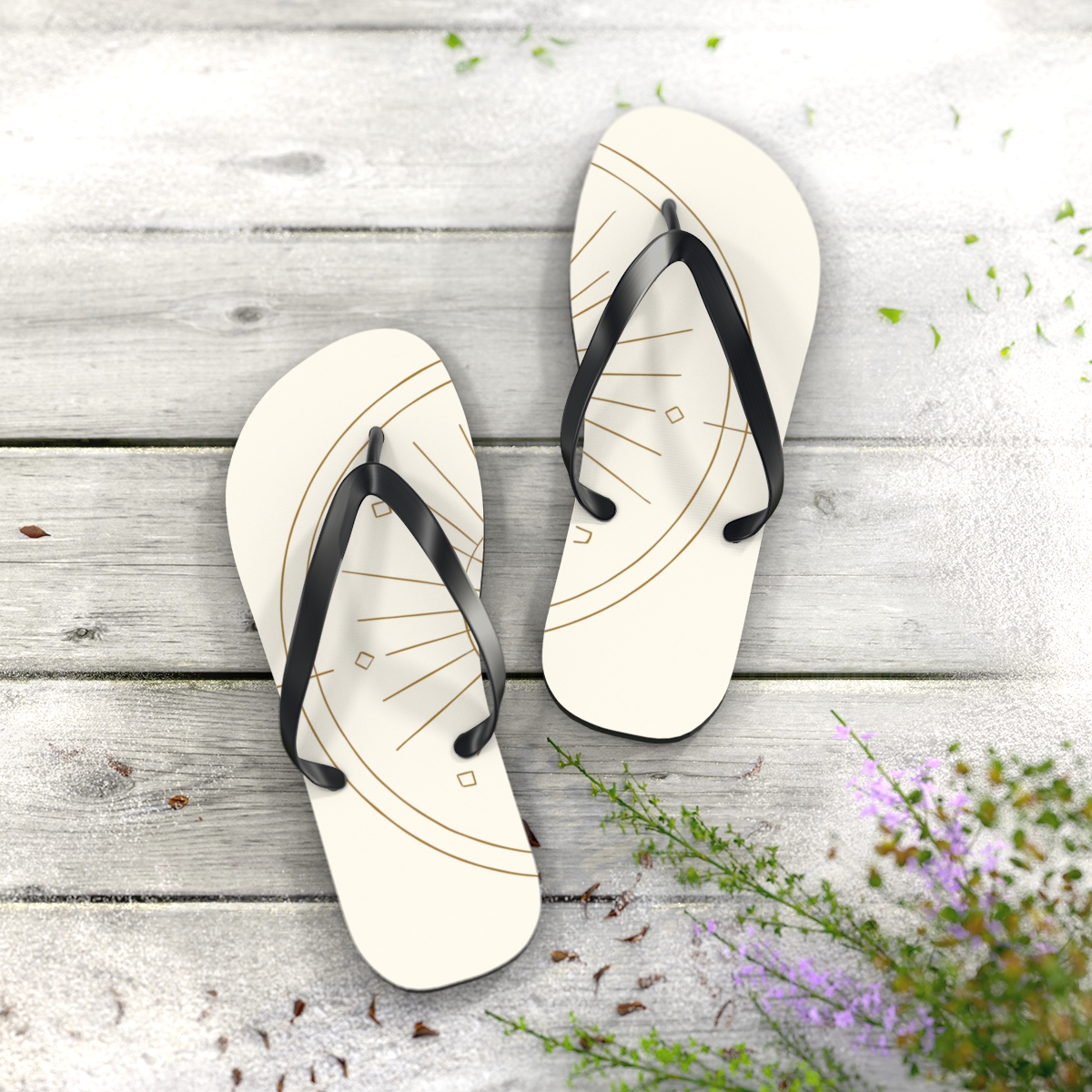 Minimal Sunline Compass Mandala comfortable casual flip flops