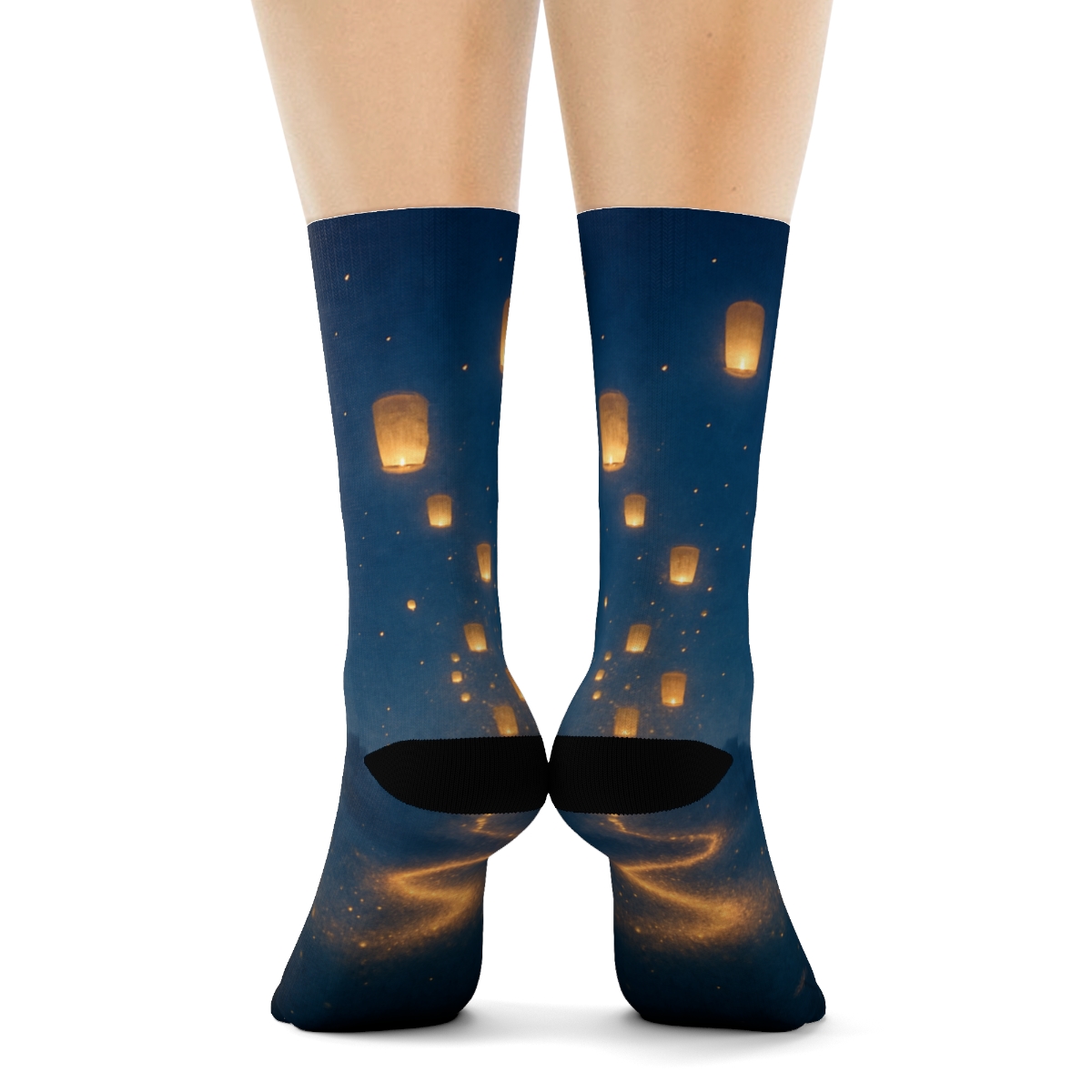 Midsummer Lantern Drift personalized cozy socks