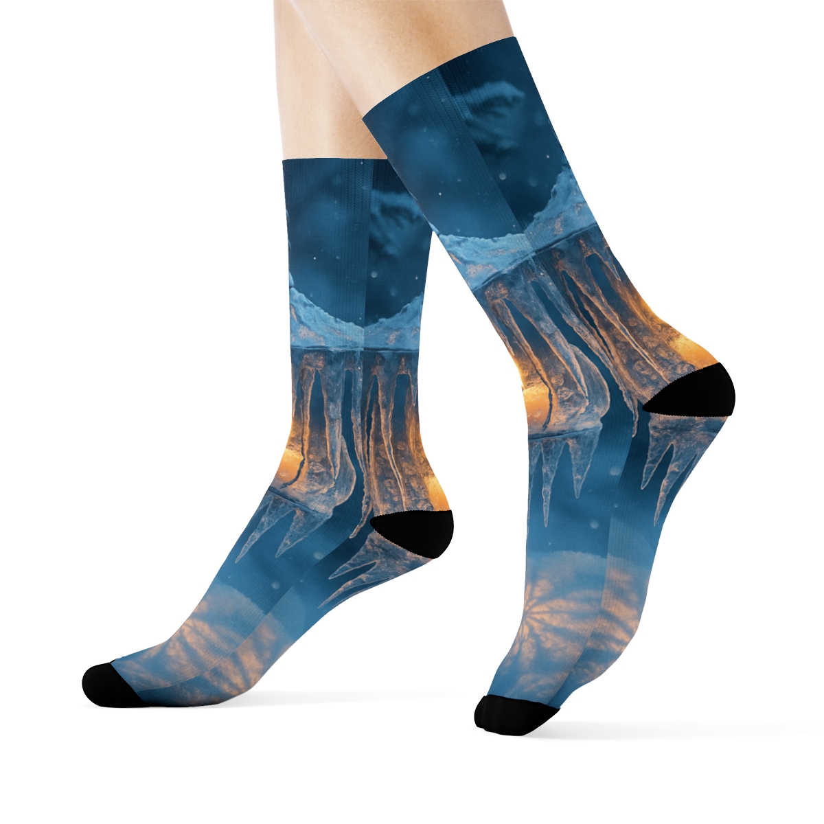 Winter Icicle Lantern comfortable cotton socks