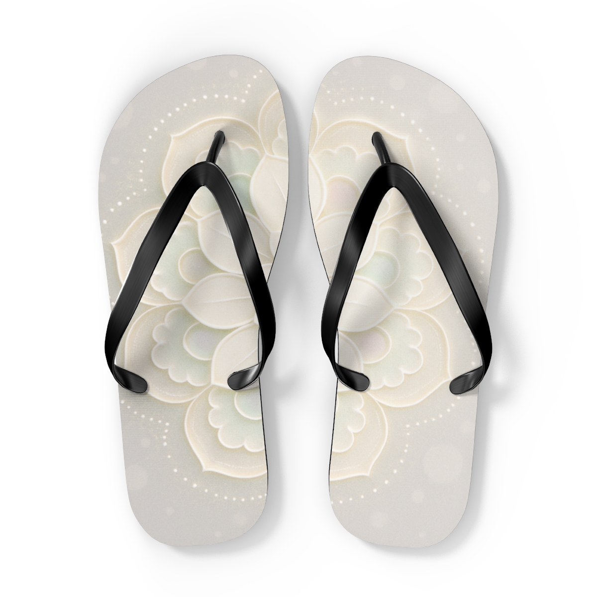 Prismatic Dewdrop Rosette stylish summer flip flops