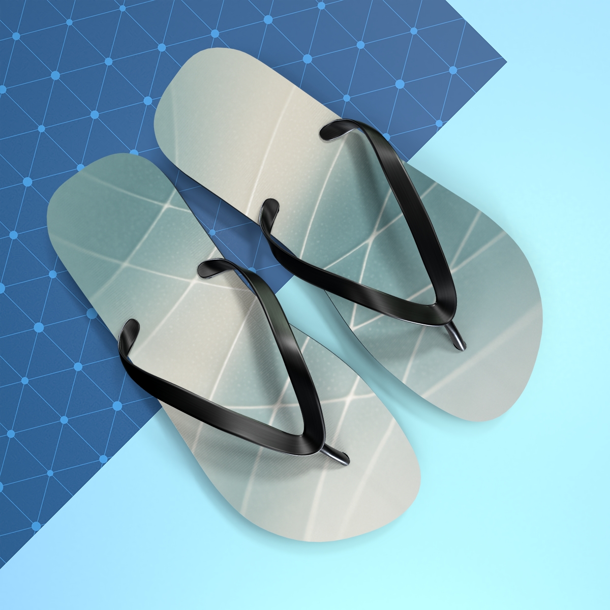 Mist Ripple Lattice Drift colorful rubber flip flops