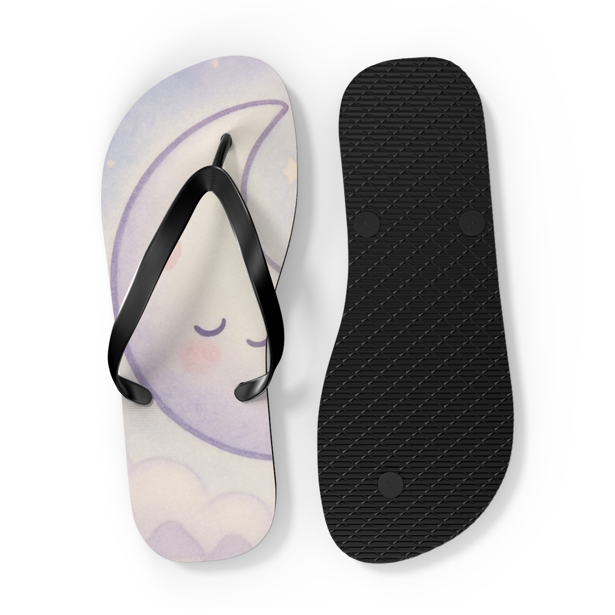 Mochi Moon Melody designer logo flip flops