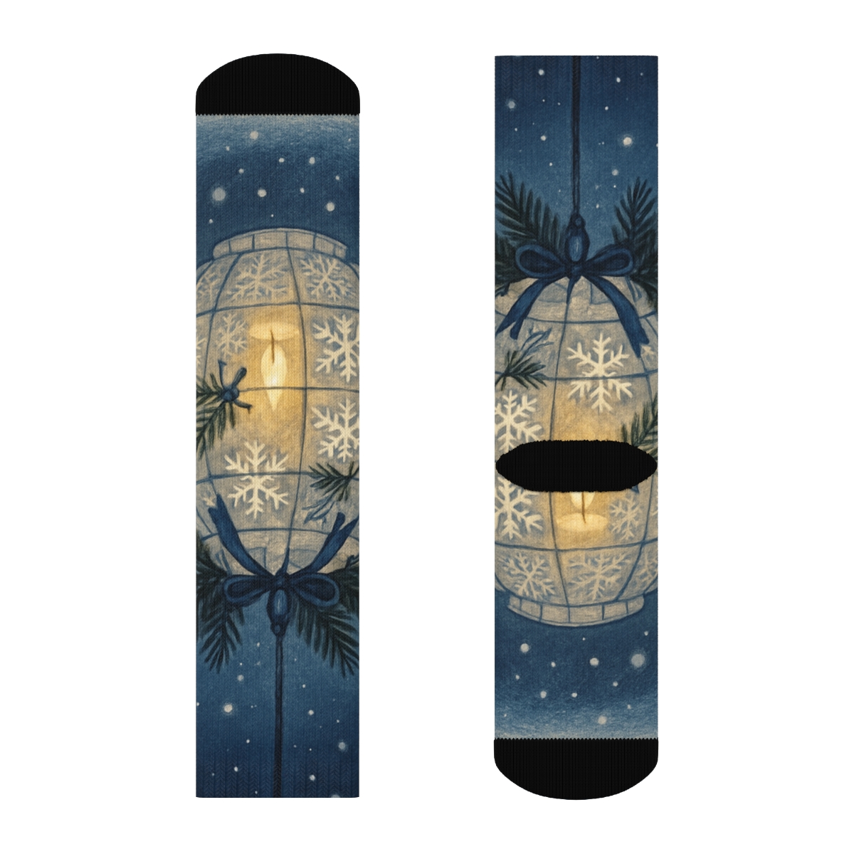 Frosted Solstice Lantern Weave trendy colorful socks