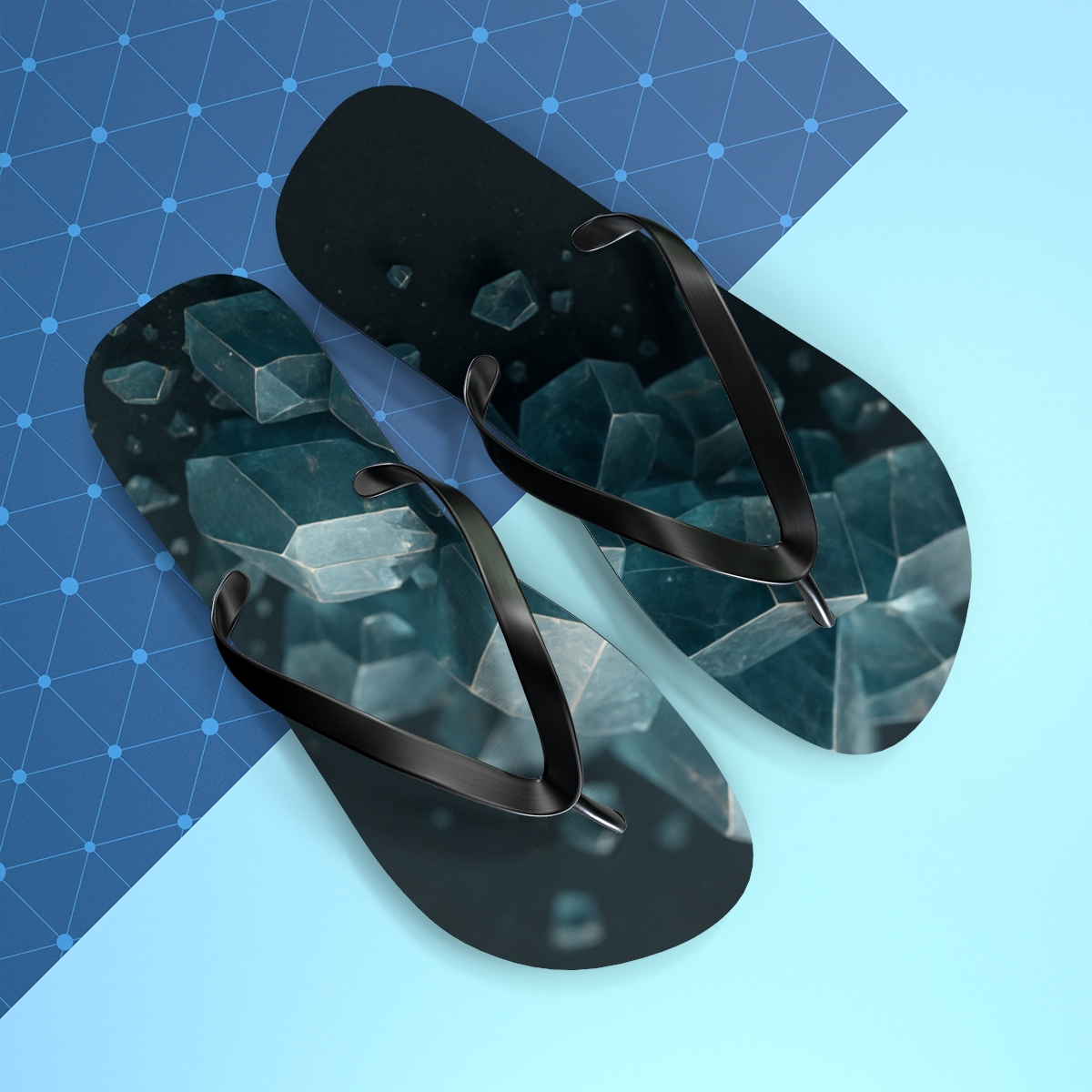 Mineral Facet Prism Drift colorful rubber flip flops