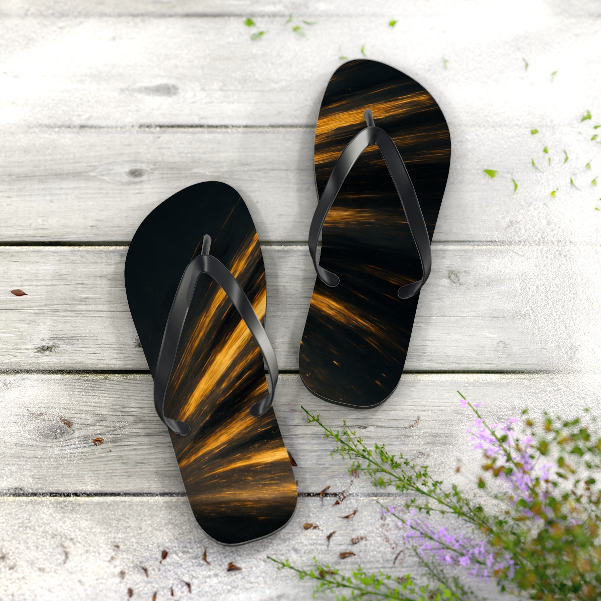 Velocity Traces Of The Cheetah trendy printed flip flops